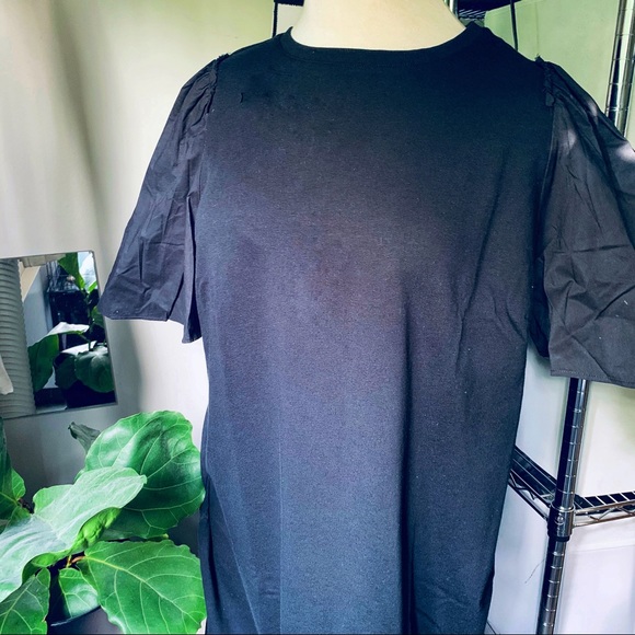 NWT Plus T-shirt Dress With Puffy Sleeves - Picture 4 of 4